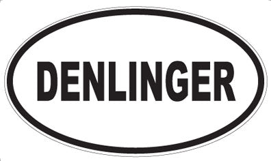 DENLINGER - Oval Sticker