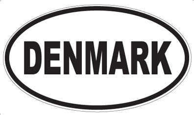 DENMARK - Oval Sticker