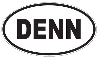 DENN - Oval Sticker