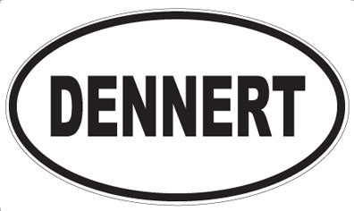 DENNERT - Oval Sticker