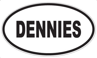 DENNIES - Oval Sticker