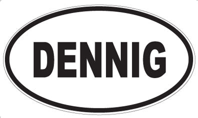 DENNIG - Oval Sticker