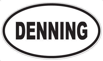 DENNING - Oval Sticker