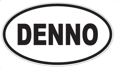 DENNO - Oval Sticker