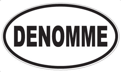 DENOMME - Oval Sticker