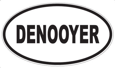 DENOOYER - Oval Sticker