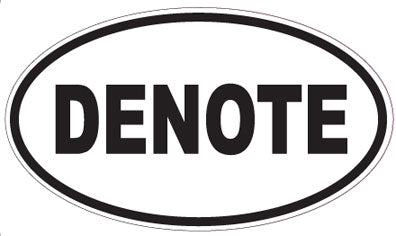 DENOTE - Oval Sticker