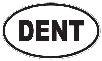 DENT - Oval Sticker