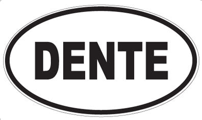 DENTE - Oval Sticker
