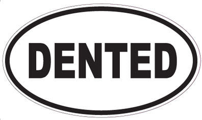 DENTED - Oval Sticker
