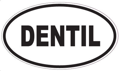 DENTIL - Oval Sticker