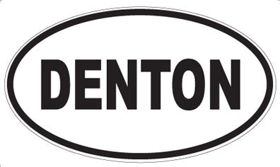 DENTON - Oval Sticker