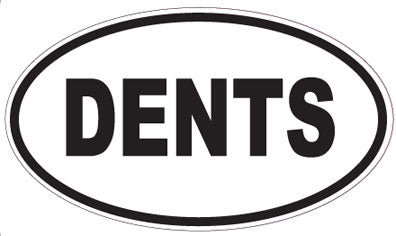 DENTS - Oval Sticker