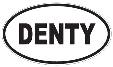 DENTY - Oval Sticker