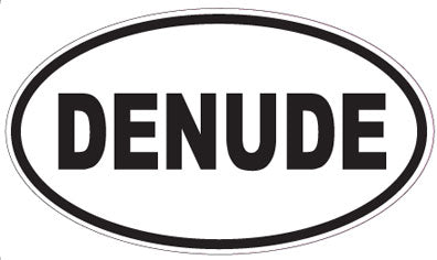 DENUDE - Oval Sticker