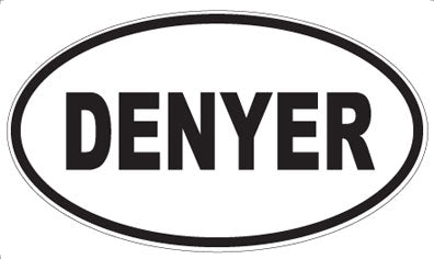 DENYER - Oval Sticker