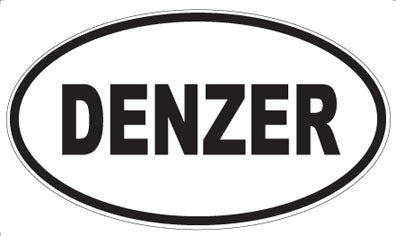 DENZER - Oval Sticker