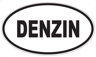 DENZIN - Oval Sticker