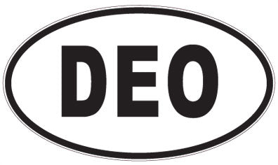 DEO - 3 Letter Initials Oval Sticker
