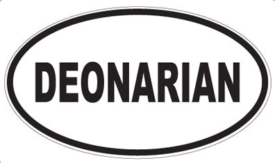 DEONARIAN - Oval Sticker