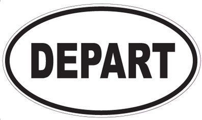 DEPART - Oval Sticker