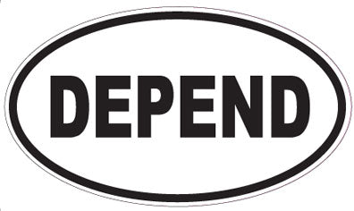 DEPEND - Oval Sticker