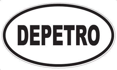 DEPETRO - Oval Sticker