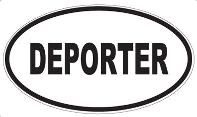 DEPORTER - Oval Sticker