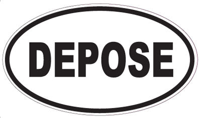 DEPOSE - Oval Sticker