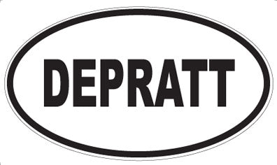 DEPRATT - Oval Sticker