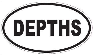 DEPTHS - Oval Sticker