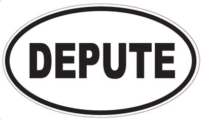 DEPUTE - Oval Sticker