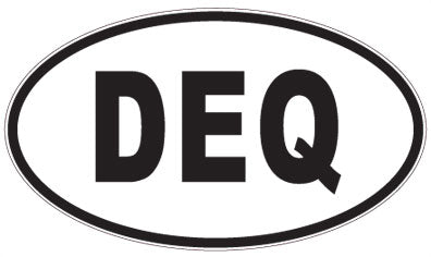 DEQ - 3 Letter Initials Oval Sticker