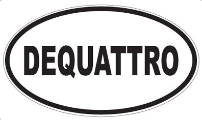 DEQUATTRO - Oval Sticker