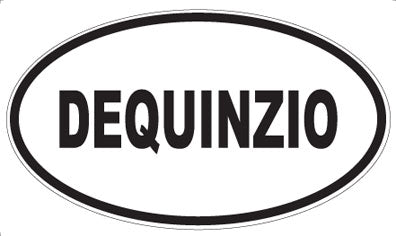 DEQUINZIO - Oval Sticker