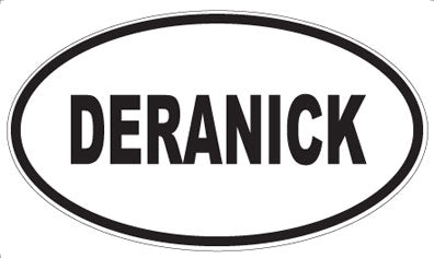 DERANICK - Oval Sticker
