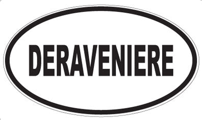 DERAVENIERE - Oval Sticker