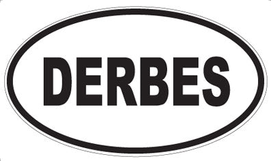 DERBES - Oval Sticker