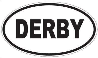 DERBY - Oval Sticker