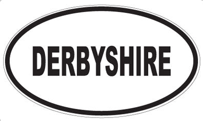 DERBYSHIRE - Oval Sticker