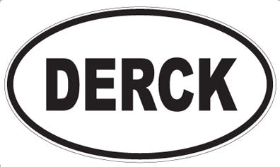 DERCK - Oval Sticker