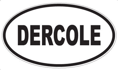 DERCOLE - Oval Sticker