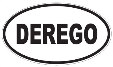 DEREGO - Oval Sticker