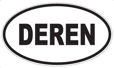 DEREN - Oval Sticker