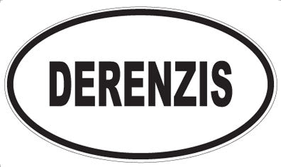 DERENZIS - Oval Sticker