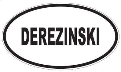 DEREZINSKI - Oval Sticker
