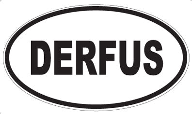 DERFUS - Oval Sticker