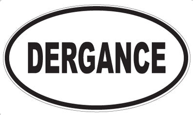 DERGANCE - Oval Sticker