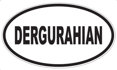 DERGURAHIAN - Oval Sticker