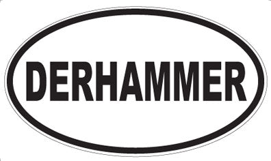 DERHAMMER - Oval Sticker